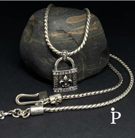 (UA - 46)Cadena en acero inoxidable,con pendiente - JoyeriaParis