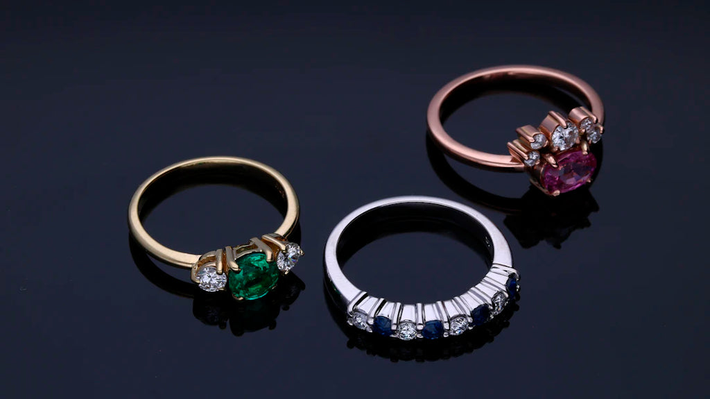 Colorful Silver Rings with Enchanting Designs