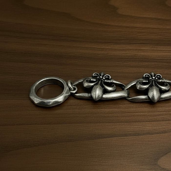 Stainless Steel Fleur De Lis Bracelet-CS-44
