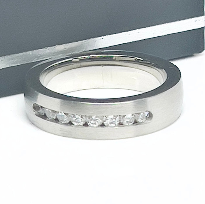 Stainless Steel 6mm Wedding Band Ring-CS-13