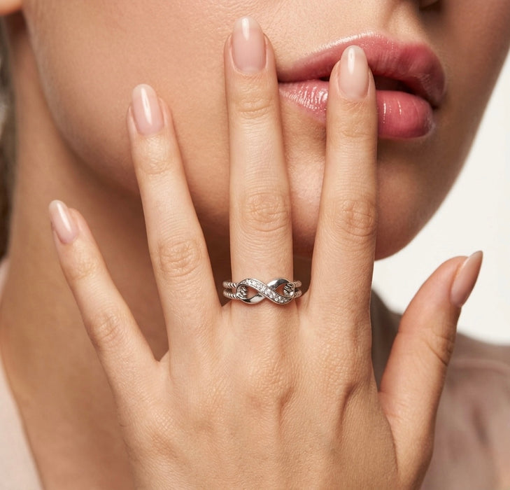 Sterling Silver Infinity CZ Ring -AE-48