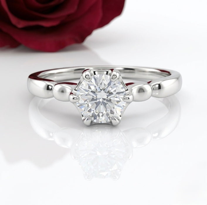 Sterling Silver Ring with Vintage Crown Design-ER-32