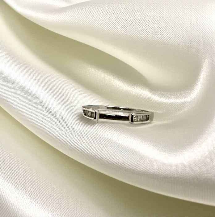 Sterling Silver CZ Engagement Ring -ER-14