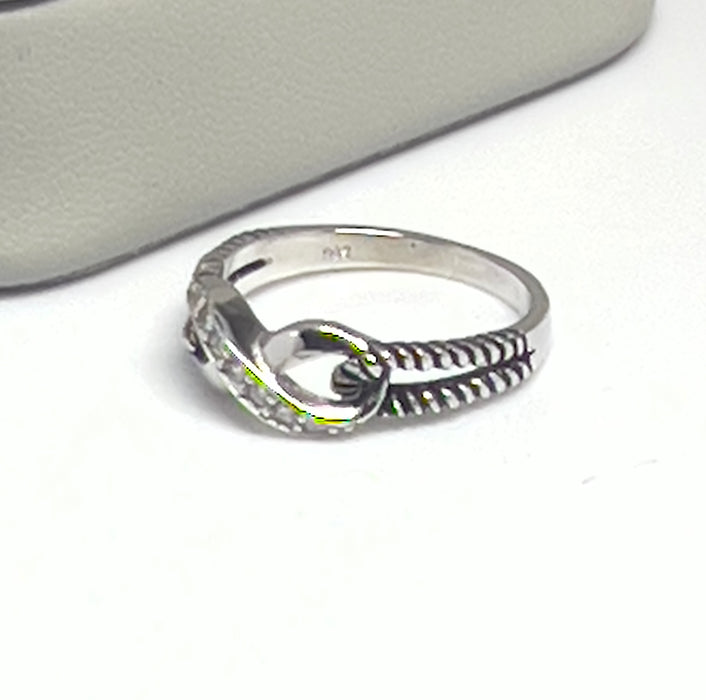 Sterling Silver Infinity CZ Ring -AE-48