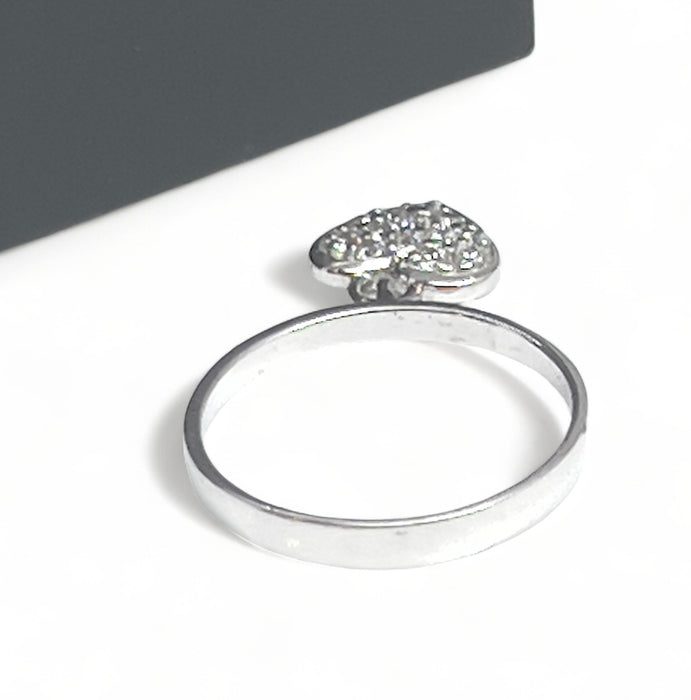 Sterling Silver Heart Charm Ring -CL-55