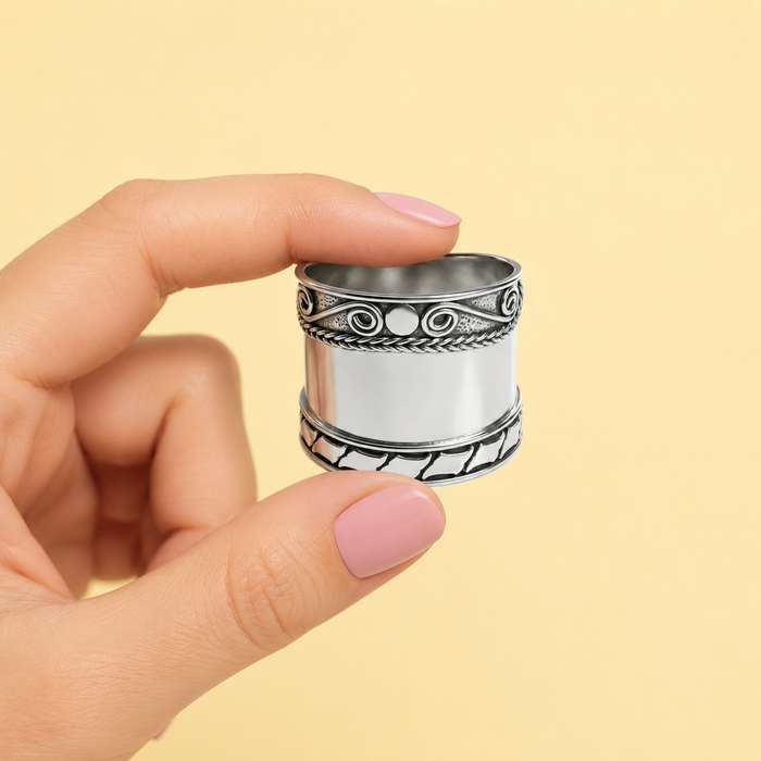 Sterling Silver Bali-Inspired Ring-SR-43