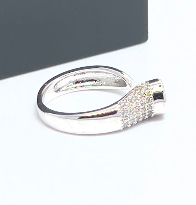 Sterling Silver Engagement CZ Ring-CL-06