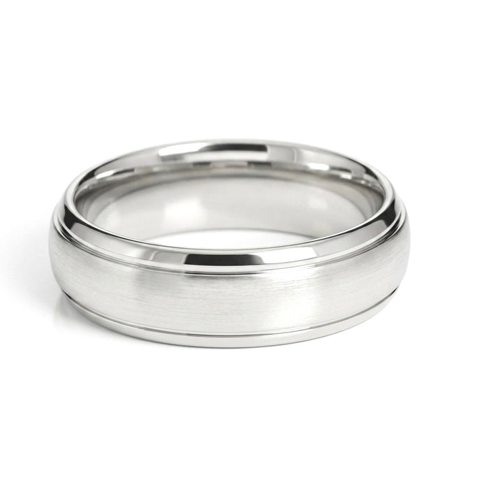 Stainless Steel 6mm Brushed Wedding Band-SS-22