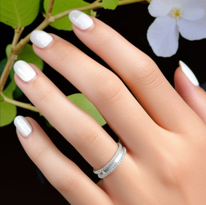 Sterling Silver Eternity CZ Ring-ER-43