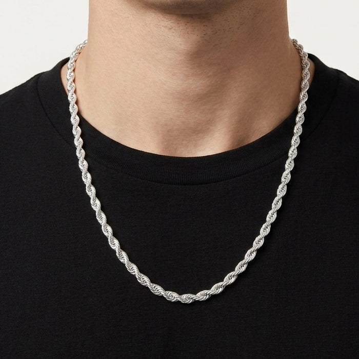 Sterling Silver Rope Chain-24"-SC-02
