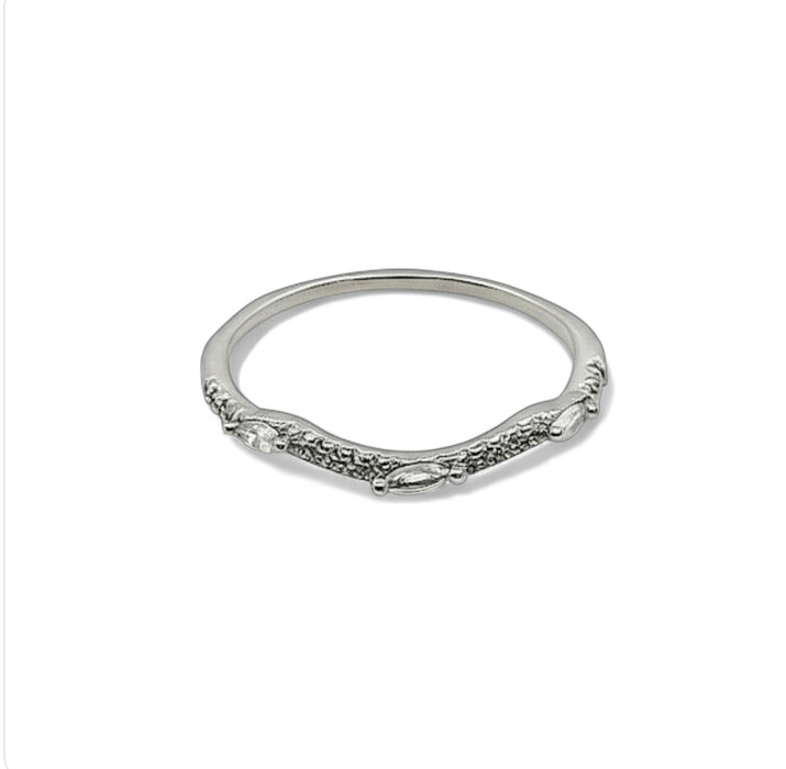 Sterling Silver CZ Engagement Set Ring-ER-157