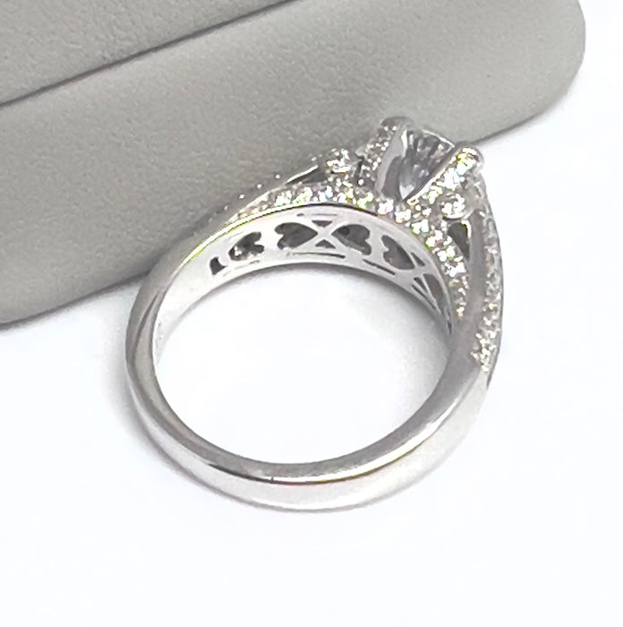 Sterling Silver CZ Engagement Ring-ER-141