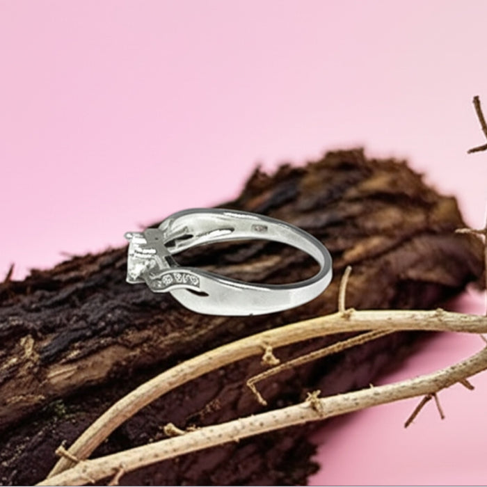 Sterling Silver Infinite Heart Knot Promise Ring-ER-40
