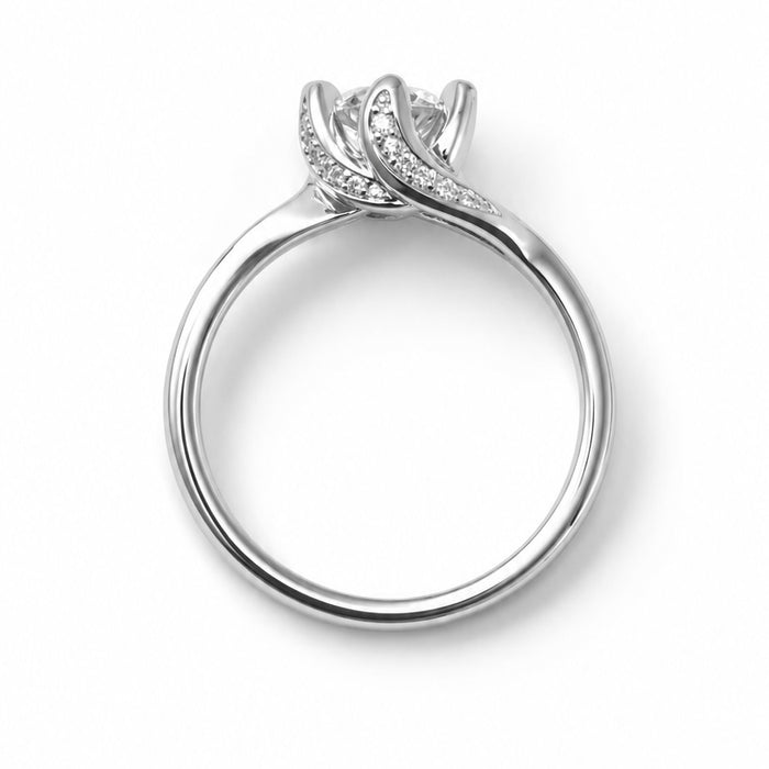 Sterling Silver Round Cut CZ Ring-ER-42