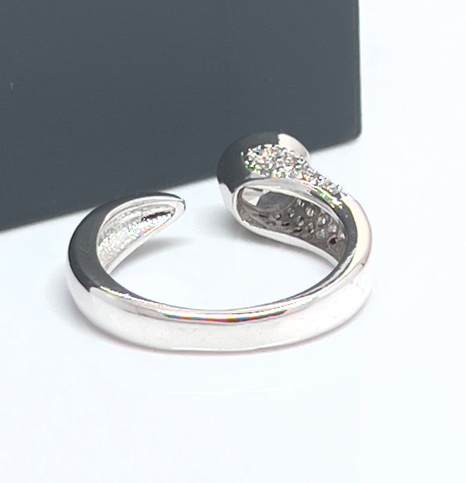 Sterling Silver Engagement CZ Ring-CL-06