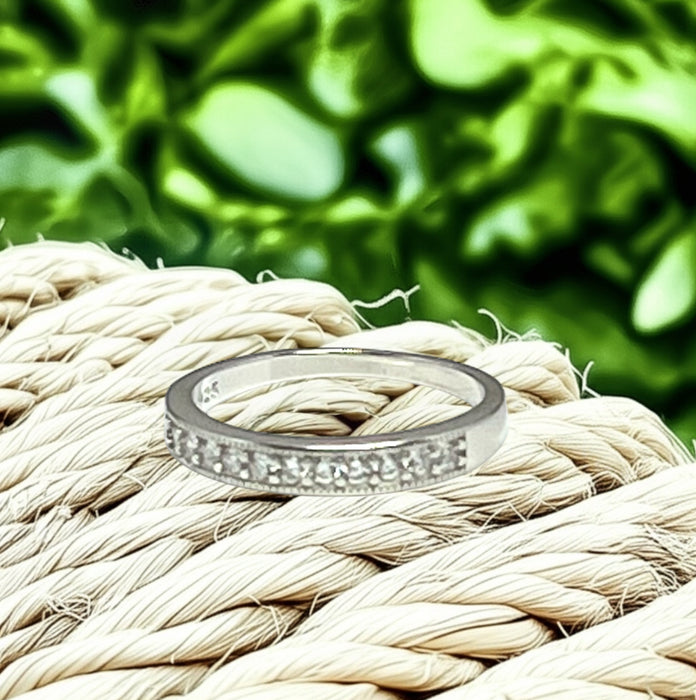 Sterling Silver CZ Engagement Set Ring-ER-111