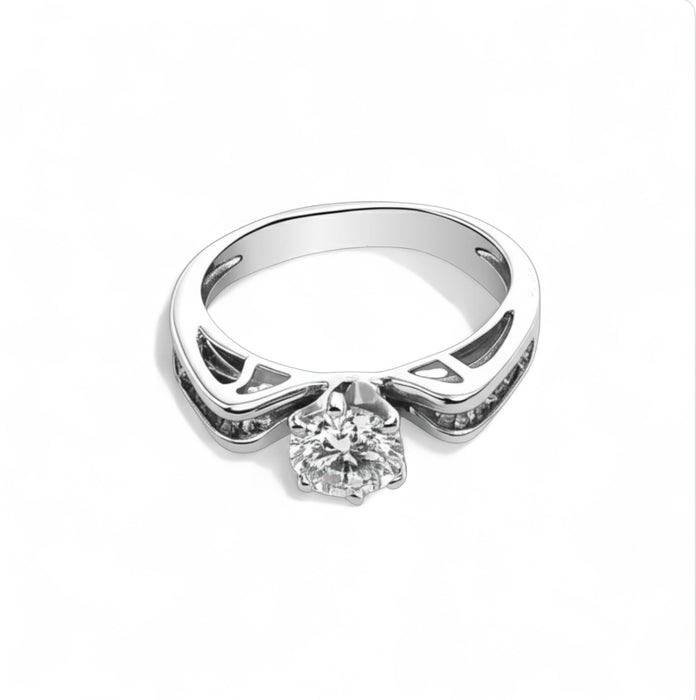 Sterling Silver CZ Engagement Ring-ER-79