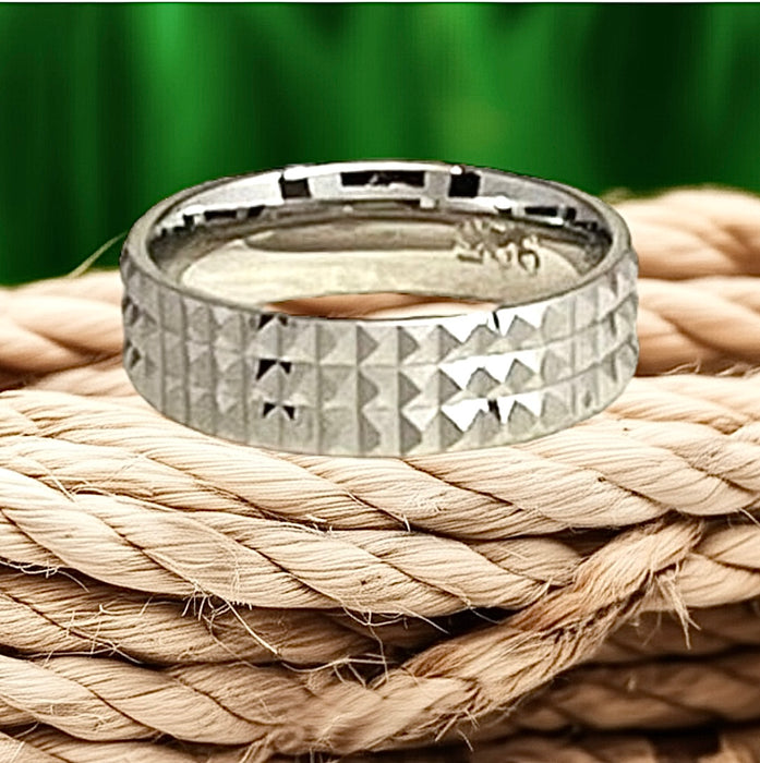 Sterling Silver Trio Wedding Ring Sets-SST-08