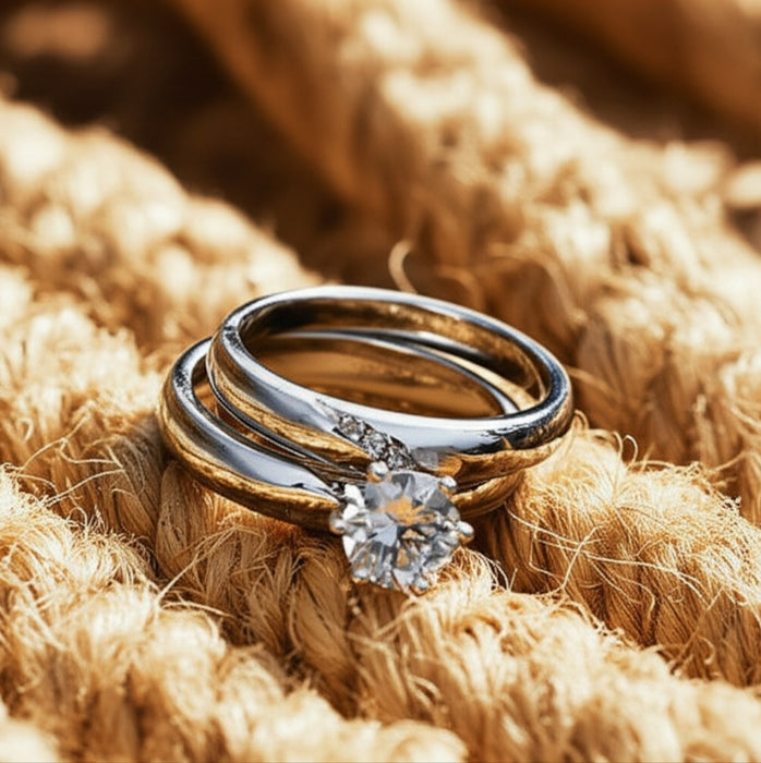Sterling Silver CZ Elegance Engagement Ring-ER-37