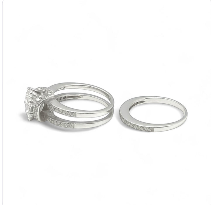 Sterling Silver Clear Marquise CZ Set Ring-ER-123