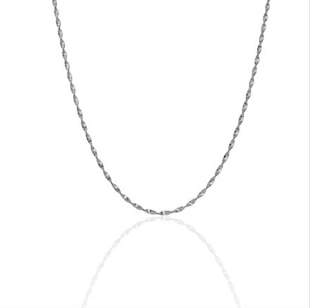 Sterling Silver Singapore Chain -22"-SC-13
