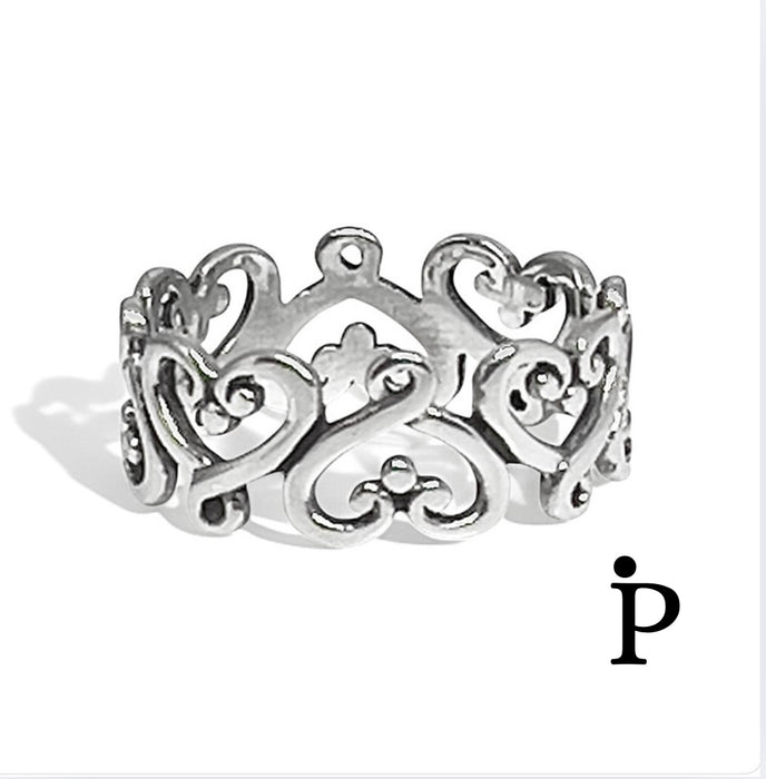 Sterling Silver Infinity Heart Ring-SR-22