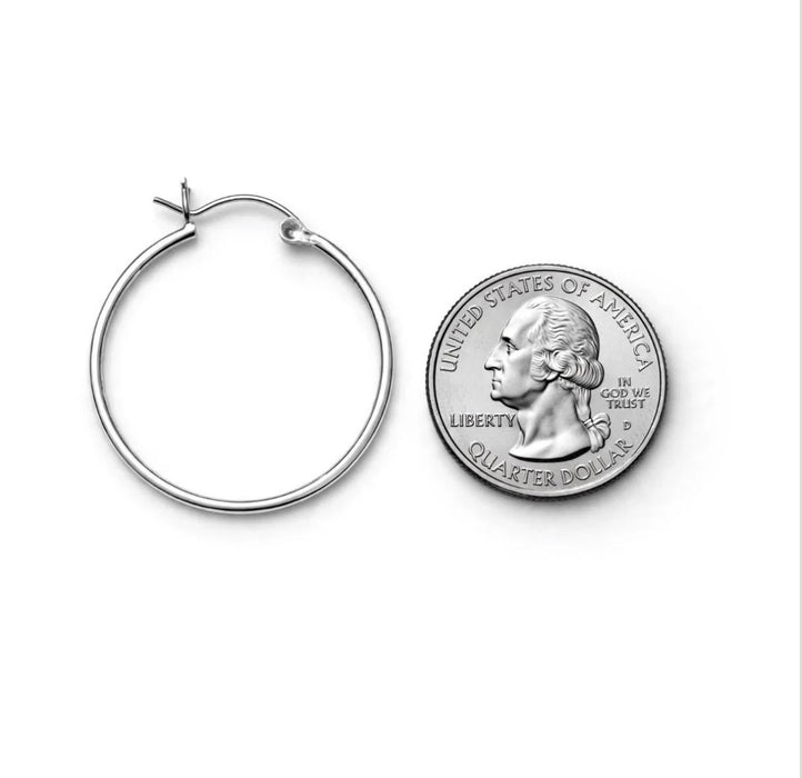 Sterling Silver 2.0MM x 30MM Hoop Earrings-SE-04