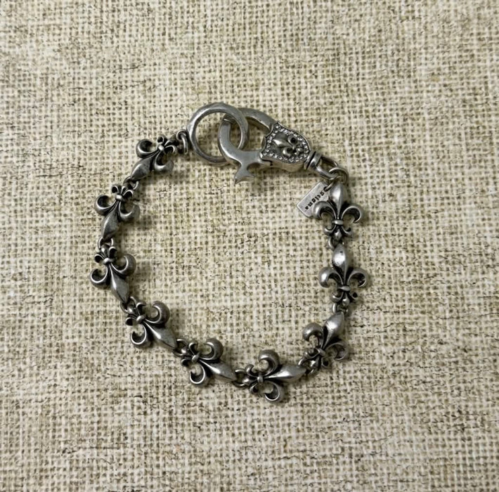 Stainless Steel Fleur De Lis Bracelet-CS-53