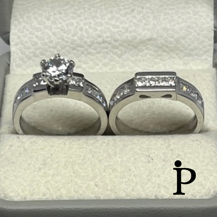 Anillos De Plata De Ley circonita Cúbica & Corte Princesa