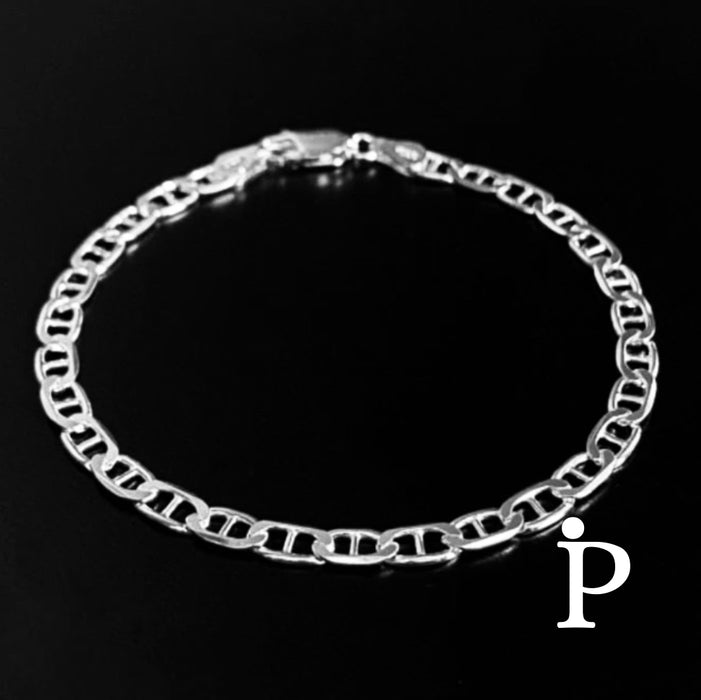 Solid Sterling Silver Flat Marina Bracelet-SB-07