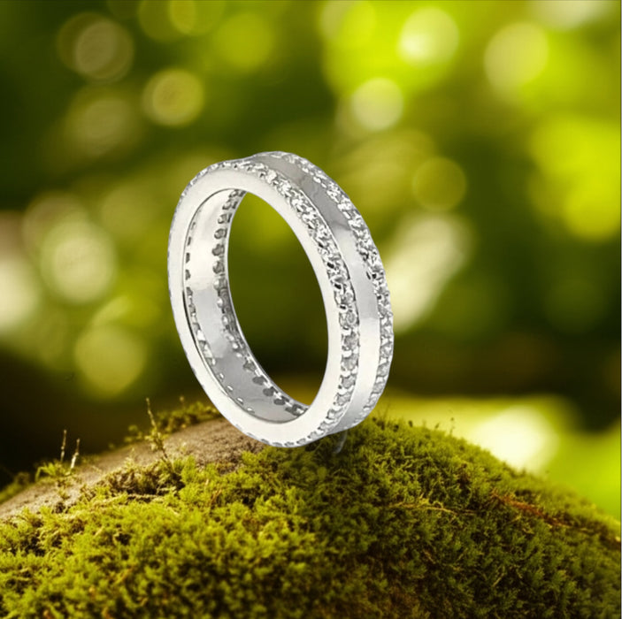 Sterling Silver Eternity CZ Ring-ER-43