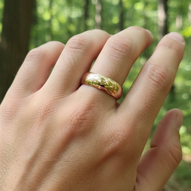 Sterling Silver Rose Gold Plated Wedding Band Ring -SW-11