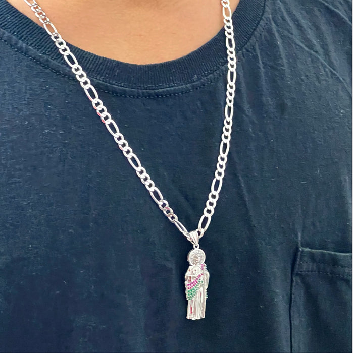 Sterling Silver St. Jude Thaddeus Pendant Necklace-CN-92