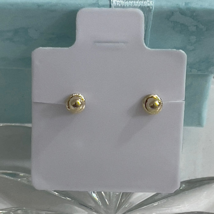 14K Gold Seashell Stud Earrings for Girls GE-107