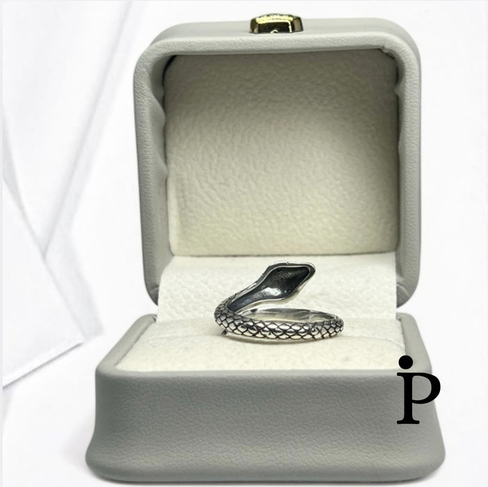 Sterling Silver Wrapped Snake Ring-SR-42