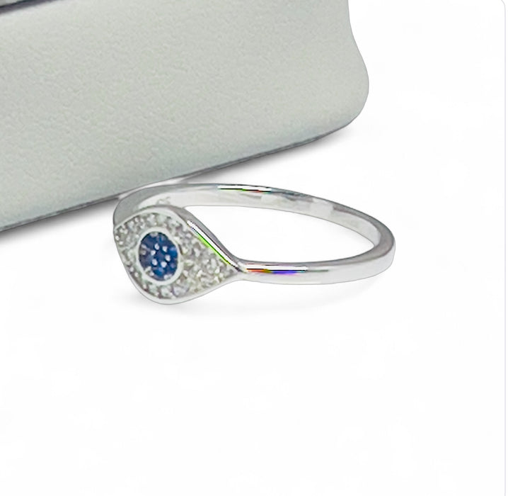 Sterling Silver Evil Eye Ring-AE-101
