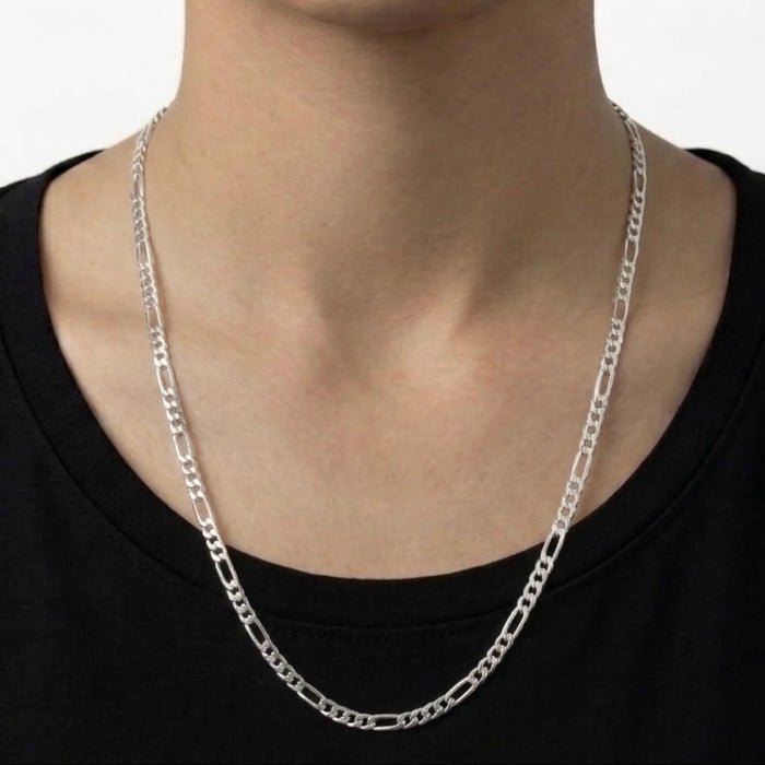 Sterling Silver Figaro Chain-24"-SC-25