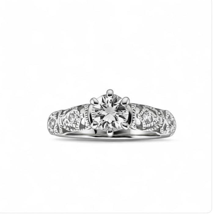 Vintage Sterling Silver Wedding & Engagement Rings-ER-133