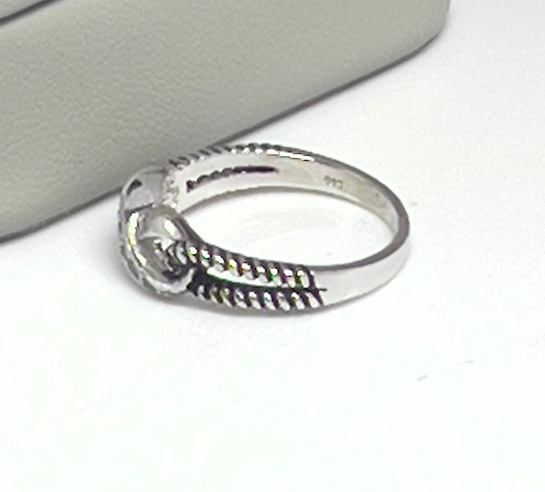 Sterling Silver Infinity CZ Ring -AE-48