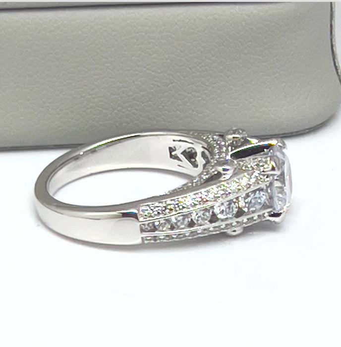 Sterling Silver CZ Engagement Ring-ER-141
