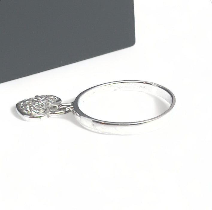 Sterling Silver Heart Charm Ring -CL-55