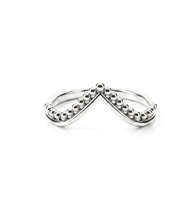 Sterling Silver Minimalist V Shape Ring-SR-11