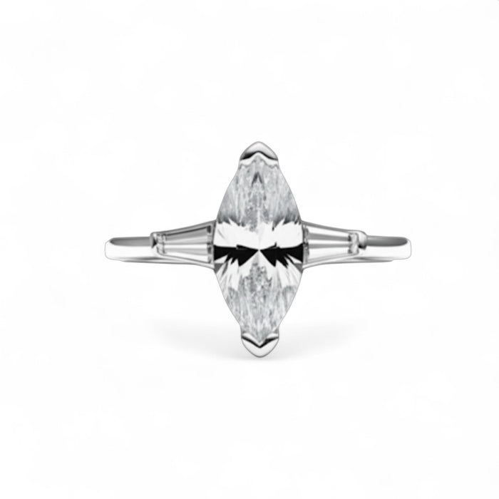 Sterling Silver Vintage-Inspired Engagement Ring -ER-129
