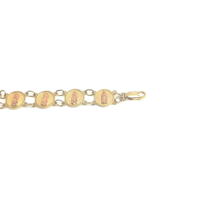 Stunning 14K Two-Tone Gold Medal Bracelet GB-18