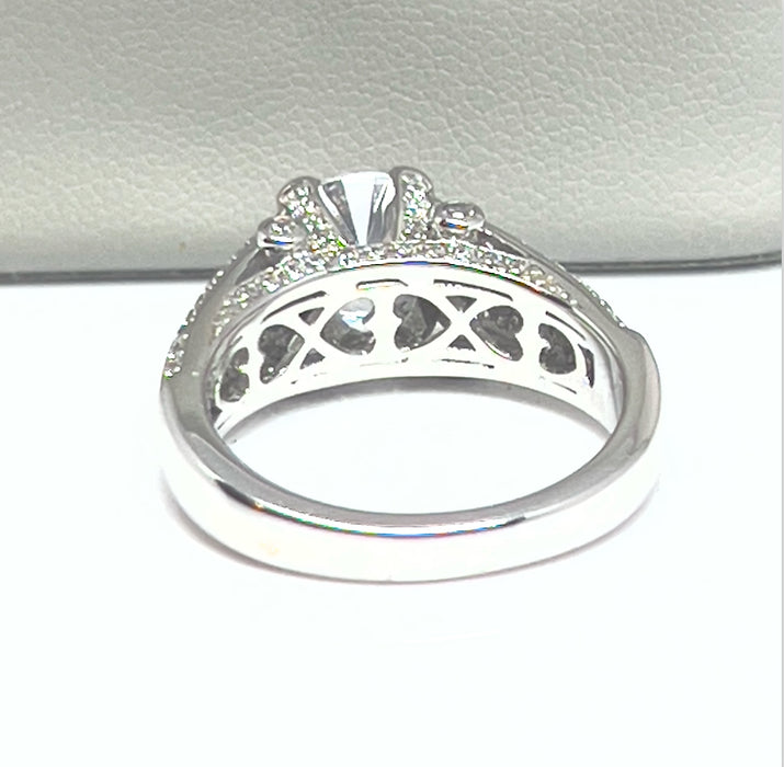 Sterling Silver CZ Engagement Ring-ER-141