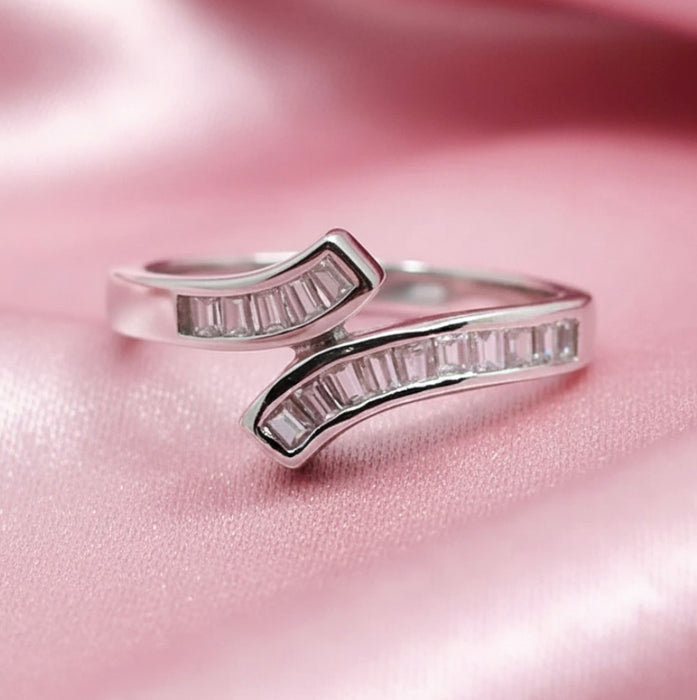 Sterling Silver CZ Wedding Set Ring-CL-08