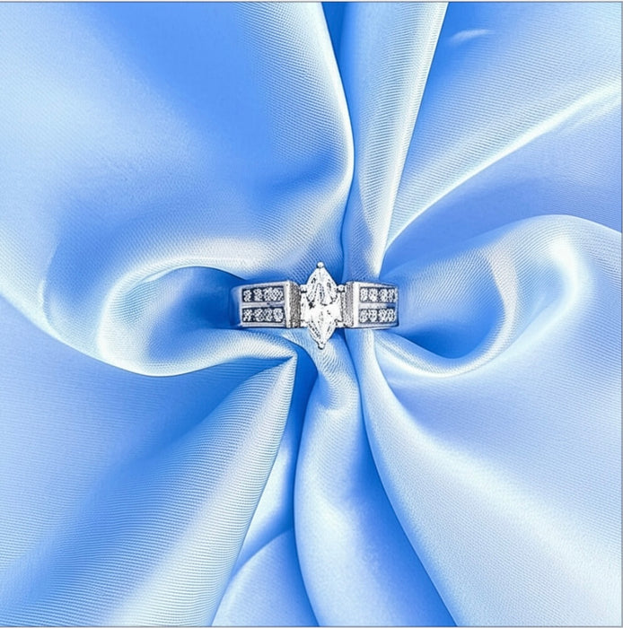 Sterling Silver Marquise CZ ring- ER-04