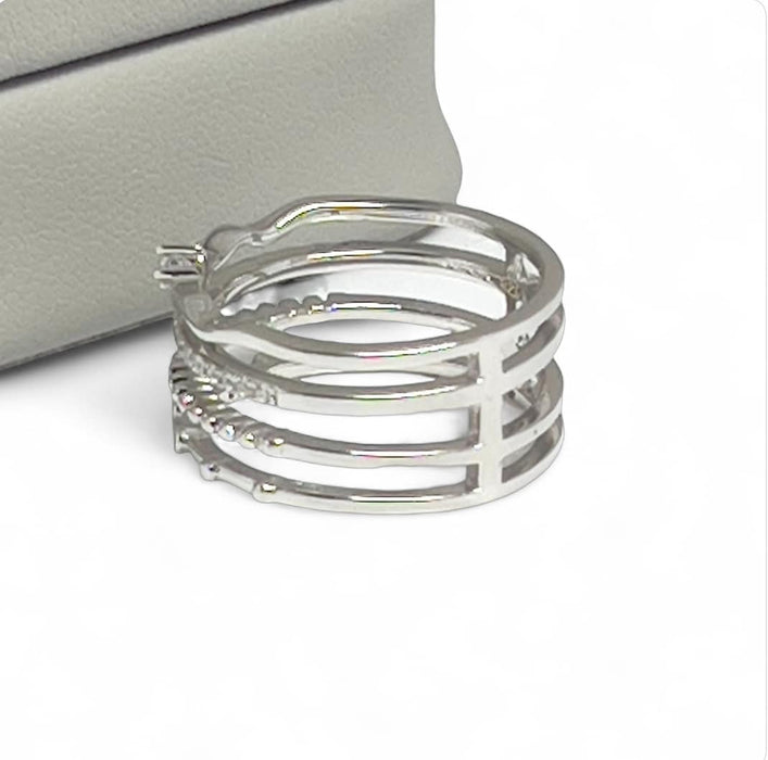 Sterling Silver Unique Multi-Style CZ Ring-AE-123
