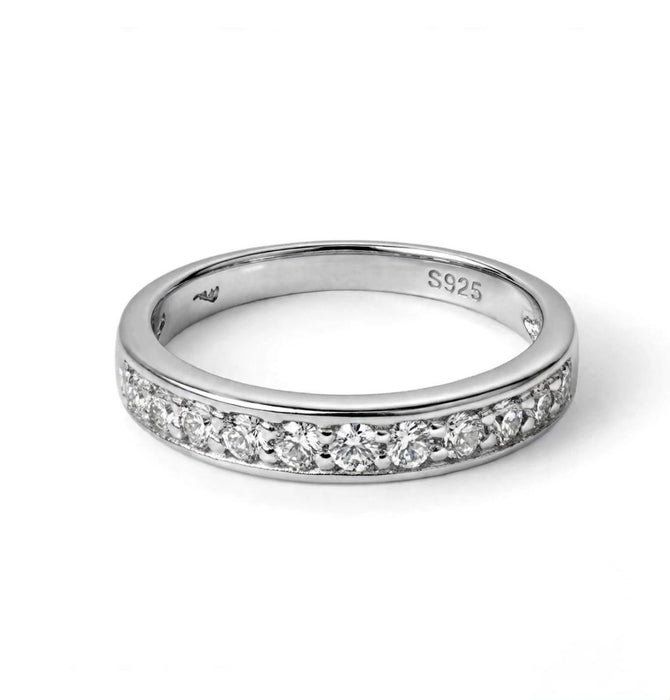 Sterling Silver CZ Engagement Set Ring-ER-111