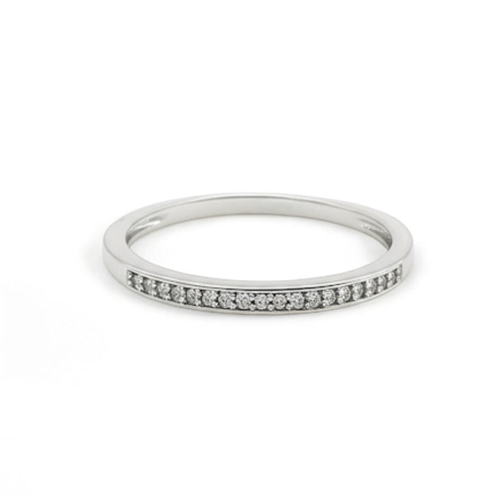 Sterling Silver Triple Square CZ Engagement Set Ring-ER-106